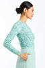 Aqua Crew Neck Phoebe Sweater