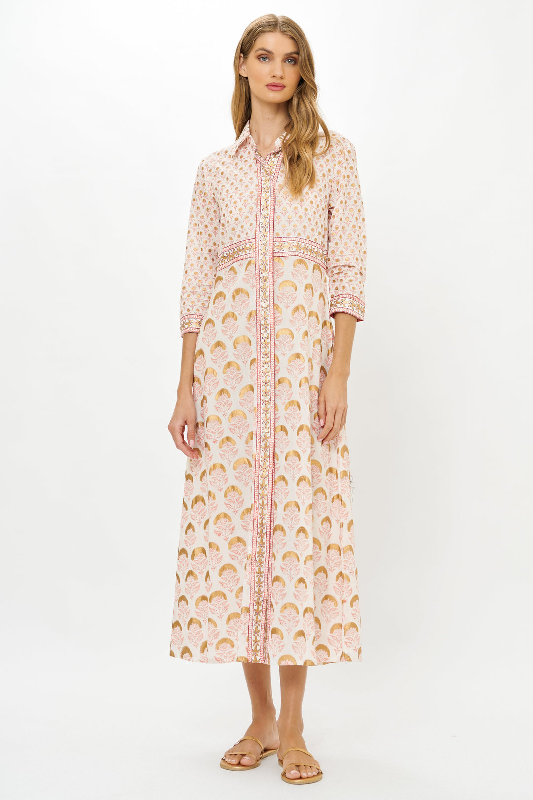 coral shirt dress Arbor Coral Floral Maxi Shirt Dress – Carrie Dunham