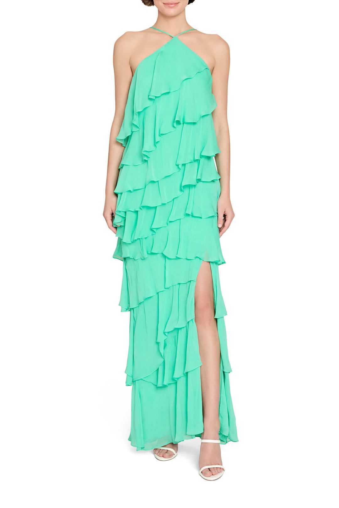 slim fit dress slacks Carrie Taffeta Midi Dress in Spring-Green – Rhea Costa