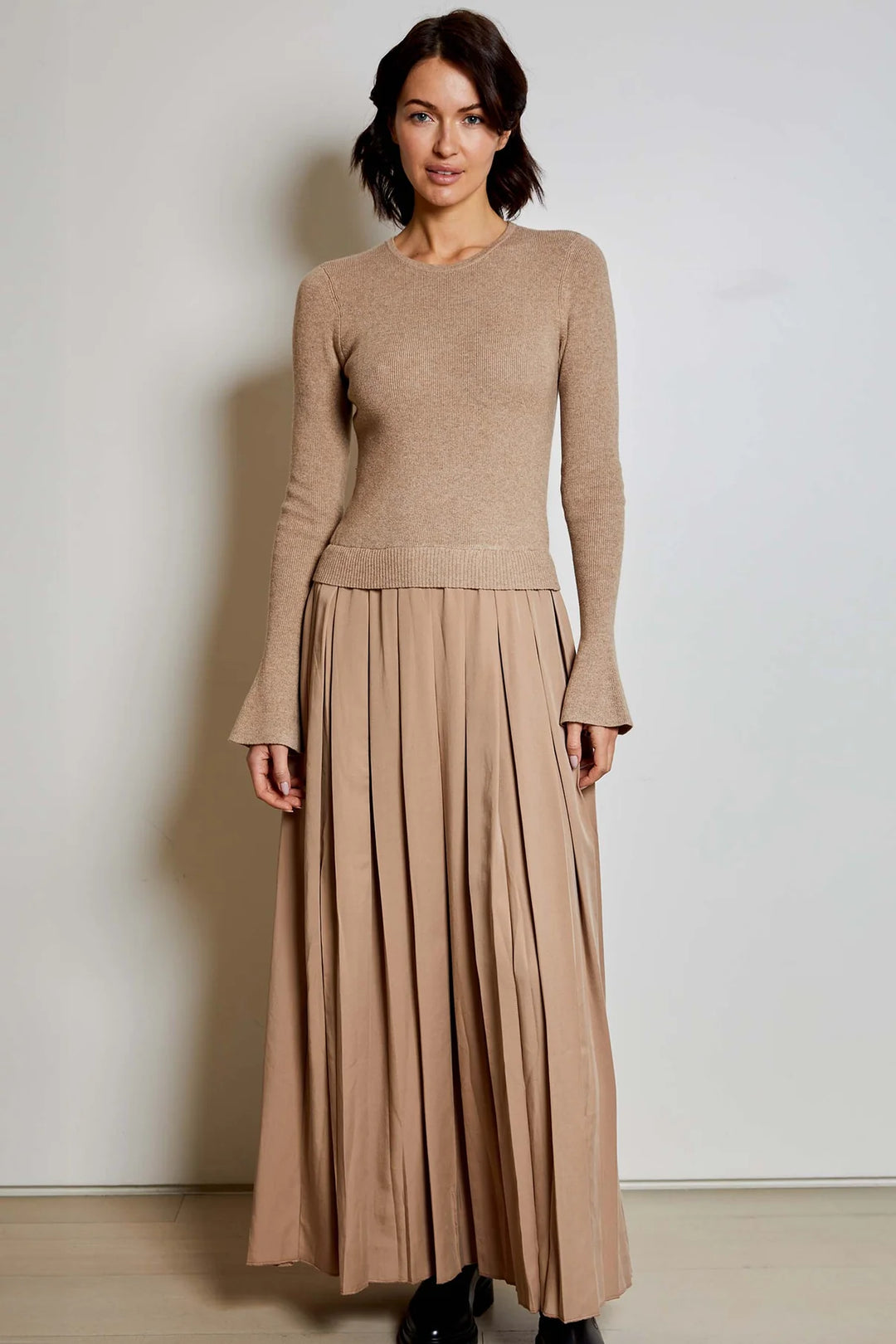 Cappucino Long Sleeve Meryl Maxi Dress M