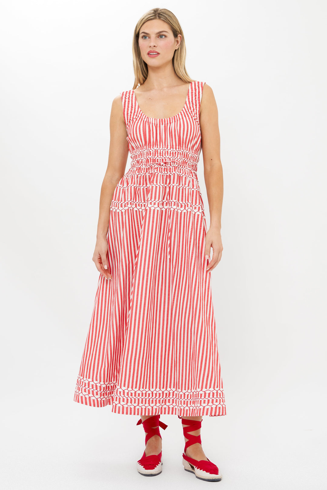 harper maxi dress Sleeveless A-Line Printed Dress, Sconset Red, Medium Size:XL / EU40 / US10 General Fabric: SS26 Vacation Crochet Designer Club Dresses: 2026 She is finished with