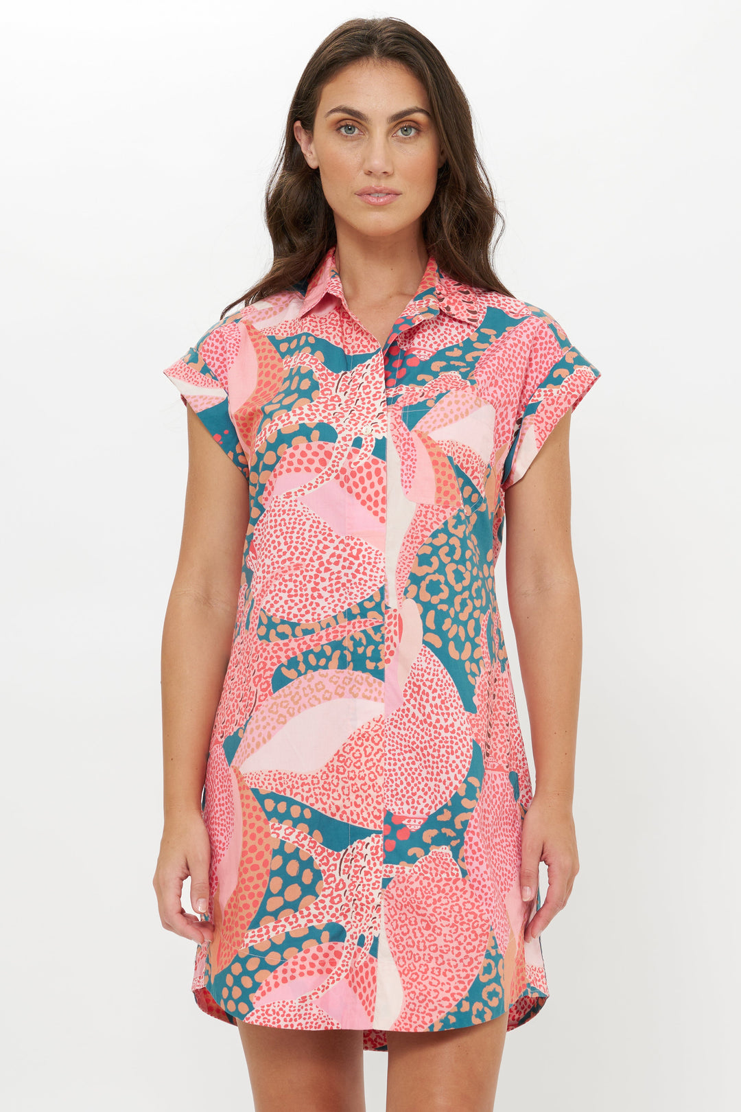 Nautilus Navy Mini Shirt Dress