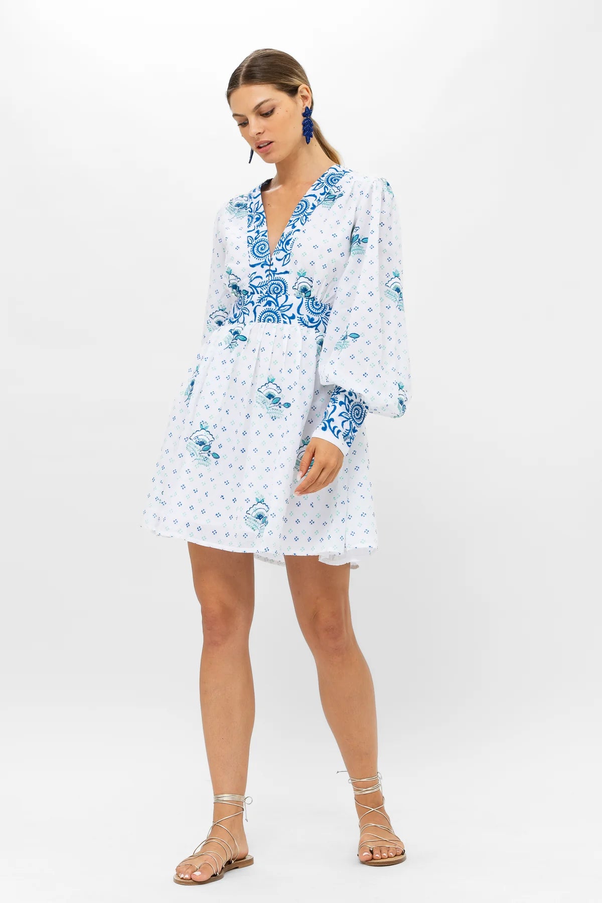 oliphant shirt dress mini OLIPHANT Collared Mini Shirt Dress Taormina Cream