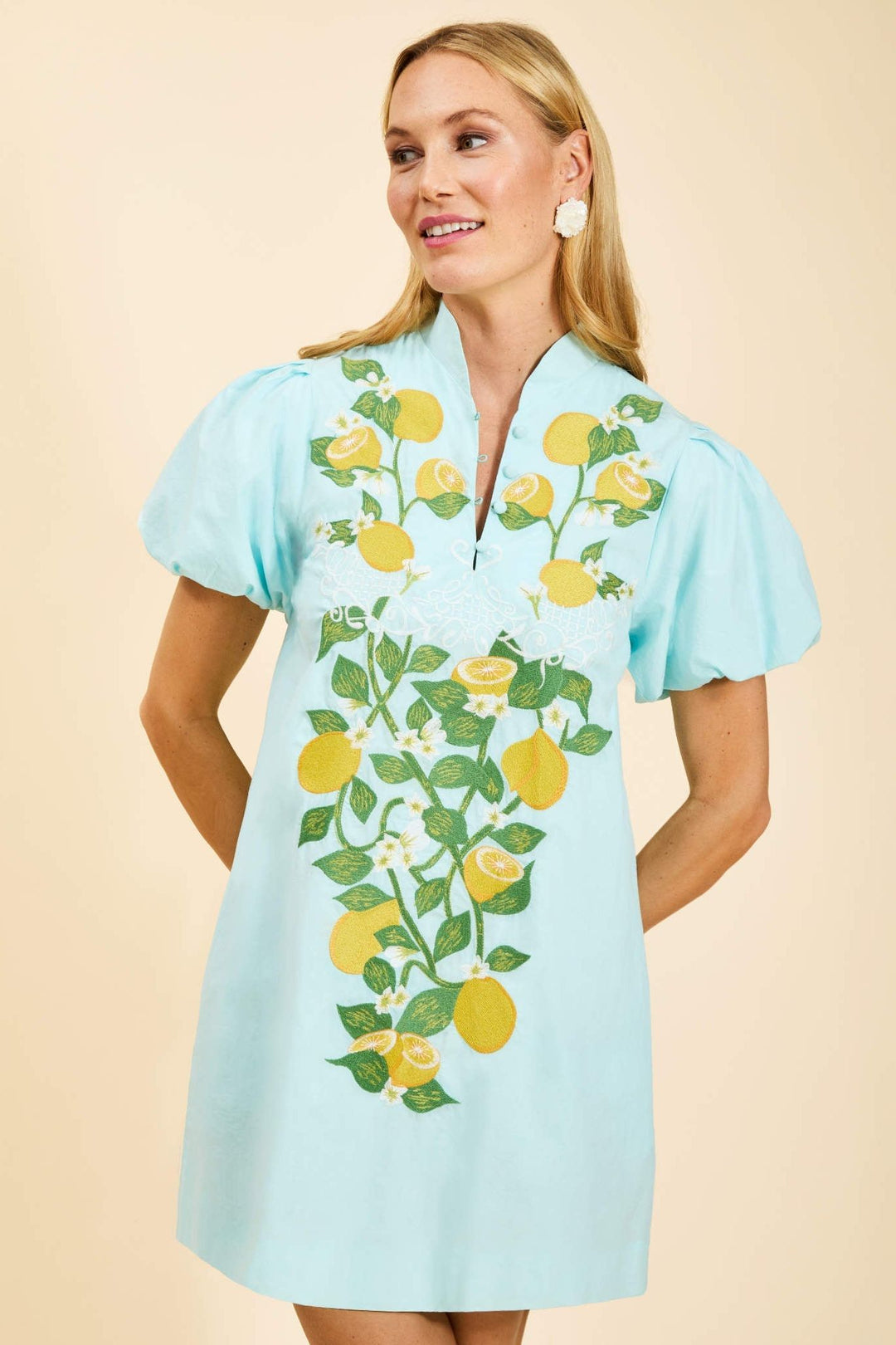 elliana barong mini dress Aqua Sorrento Citrus Size:IT 46L details:Cut-out where heritage meets haute Mall of America Prom