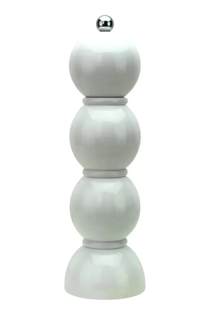 White Lacquered Salt or Pepper Grinder