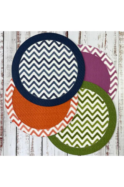 Grass Green Ripple Reversible Placemats Carrie Dunham