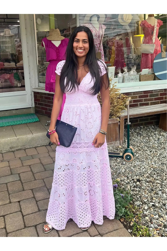 pink cap sleeve maxi dress Ryrjj Women's Smocked Summer Maxi Dresses Ruffle Cap Sleeve Square Neck Lace Trim Flowy A-Line Boho Beach Sundress with Pockets(Pink,XL), Multicolor