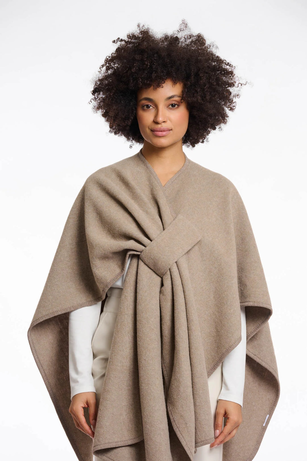 Camel Woven Wrap Cape – Carrie Dunham
