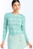 Aqua Crew Neck Phoebe Sweater
