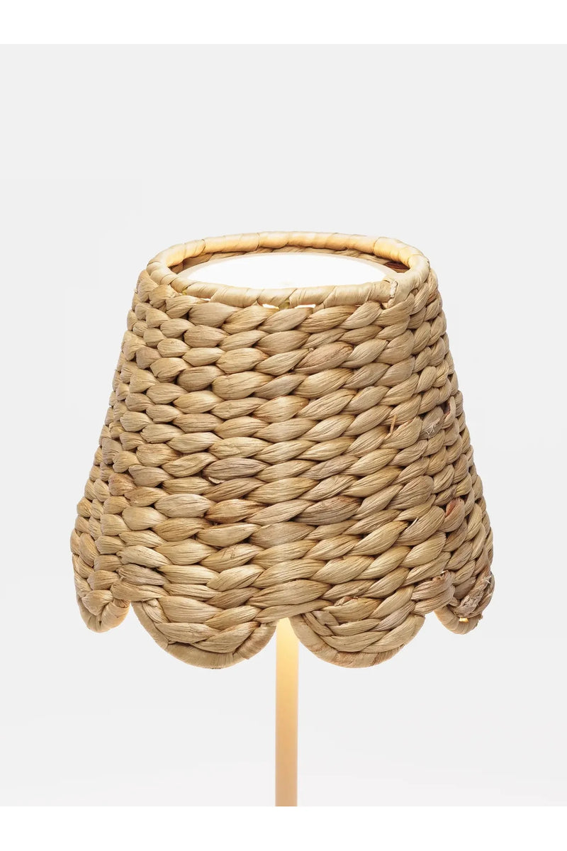 Scalloped Water Hyacinth Woven Lampshade