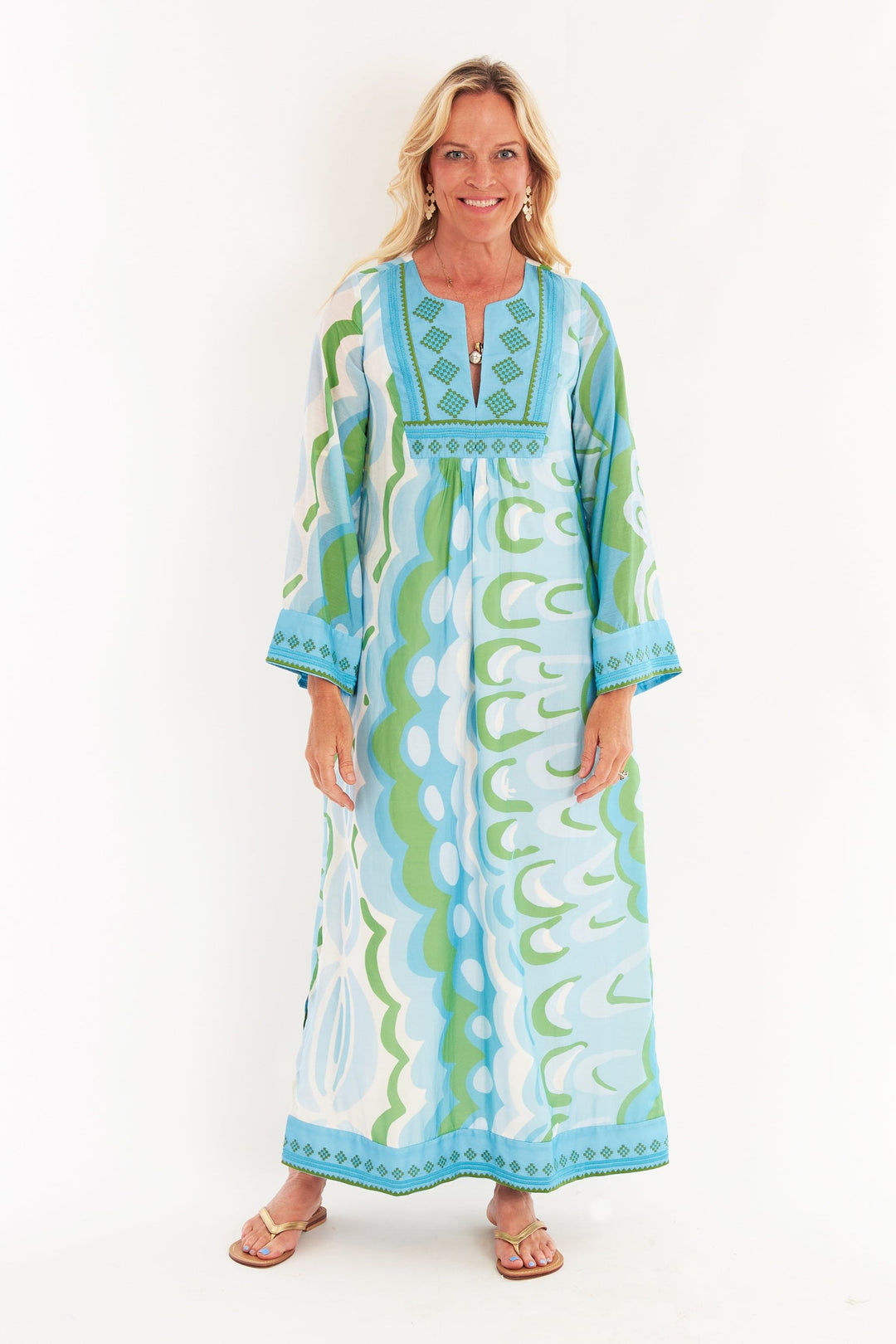 flowy caftan dress Vacay Ready Caftan Midi Dress in Pink S / Pink