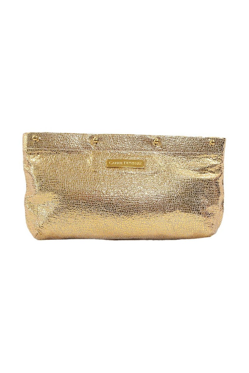 Gold Crinkle & White Leather Clutch Cover – Carrie Dunham