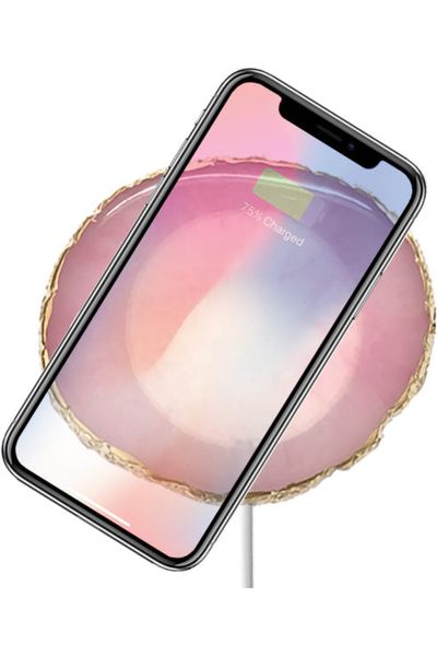 Pink Cell Phone Charging Pad Light Up Pink Qi Fast Wireless